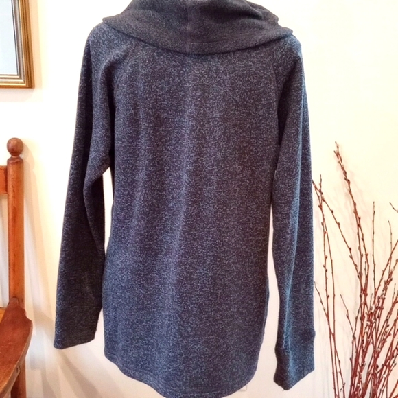 Ideology Ladies Cowl Neck Sweatshirt Size:Large Color:Slate Blue - Picture 4 of 10